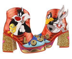 "That's All, Folks!" Looney Tune Irregular Choice Boots NEW 37 or 6.5